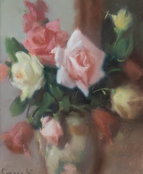 Bouquet de roses dans un vase