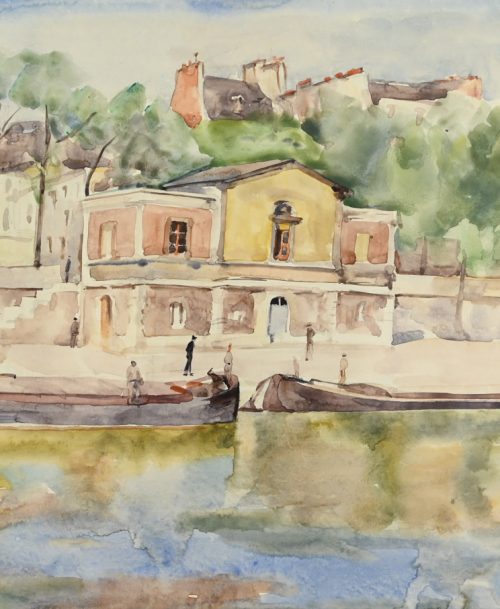 <div><strong><span style="color: #ff6600">VENDU</span></strong></div>Paris, péniches à quais