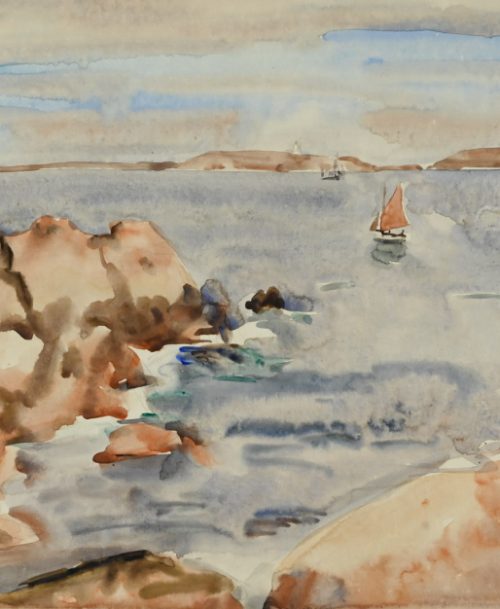 <div><strong><span style="color: #ff6600">VENDU</span></strong></div>Bretagne, la voile rouge