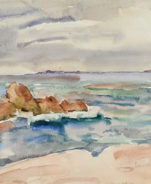 Les roches rouges en Bretagne