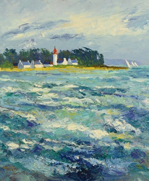 <div><strong><span style="color: #ff6600">VENDU</span></strong></div>Tempête à Locmariaquer