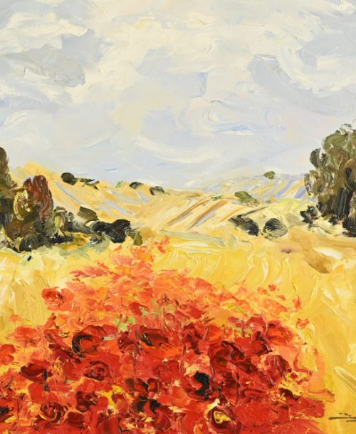 <div><strong><span style="color: #ff6600">VENDU</span></strong></div>Moisson aux Coquelicots