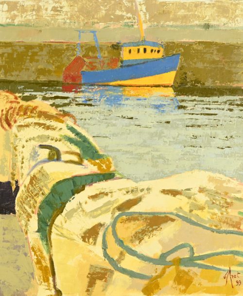 Reflets jaunes et bleus