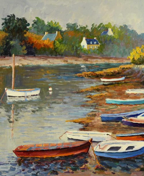 <div><strong><span style="color: #ff6600">VENDU</span></strong></div>Barques à marée basse