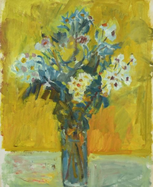 Bouquet sur fond jaune