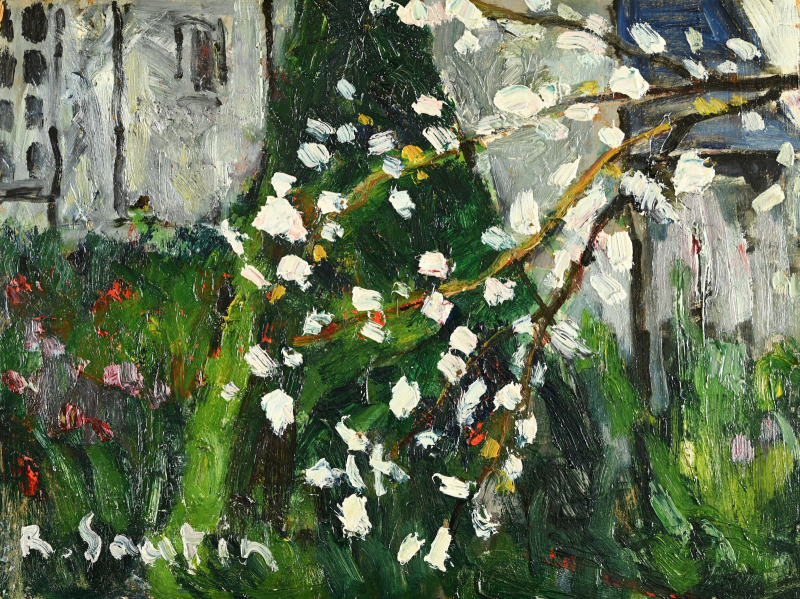 Le coin du jardin, pommier en fleurs – Image 4