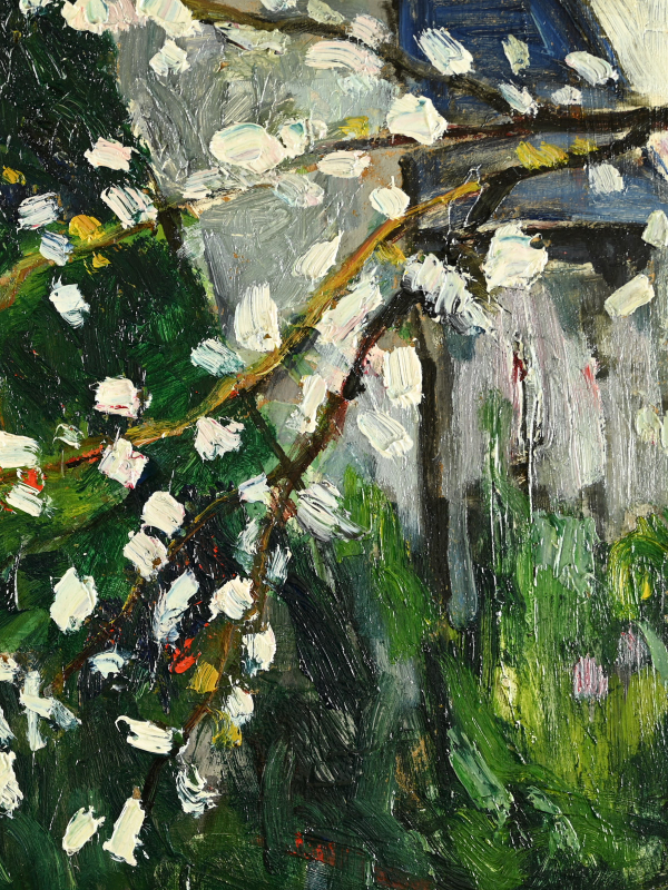 Le coin du jardin, pommier en fleurs – Image 6